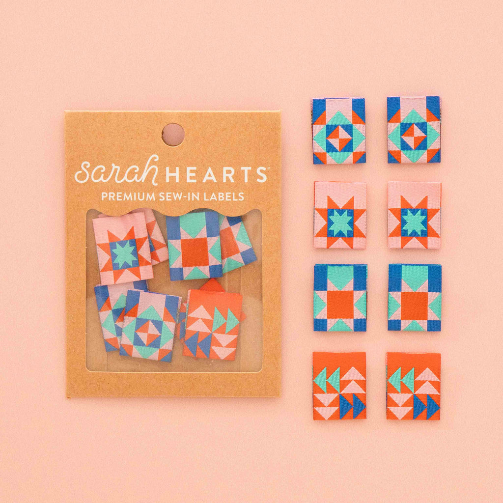 Summer Vibes Quilt Block Multipack Woven Sewing Labels