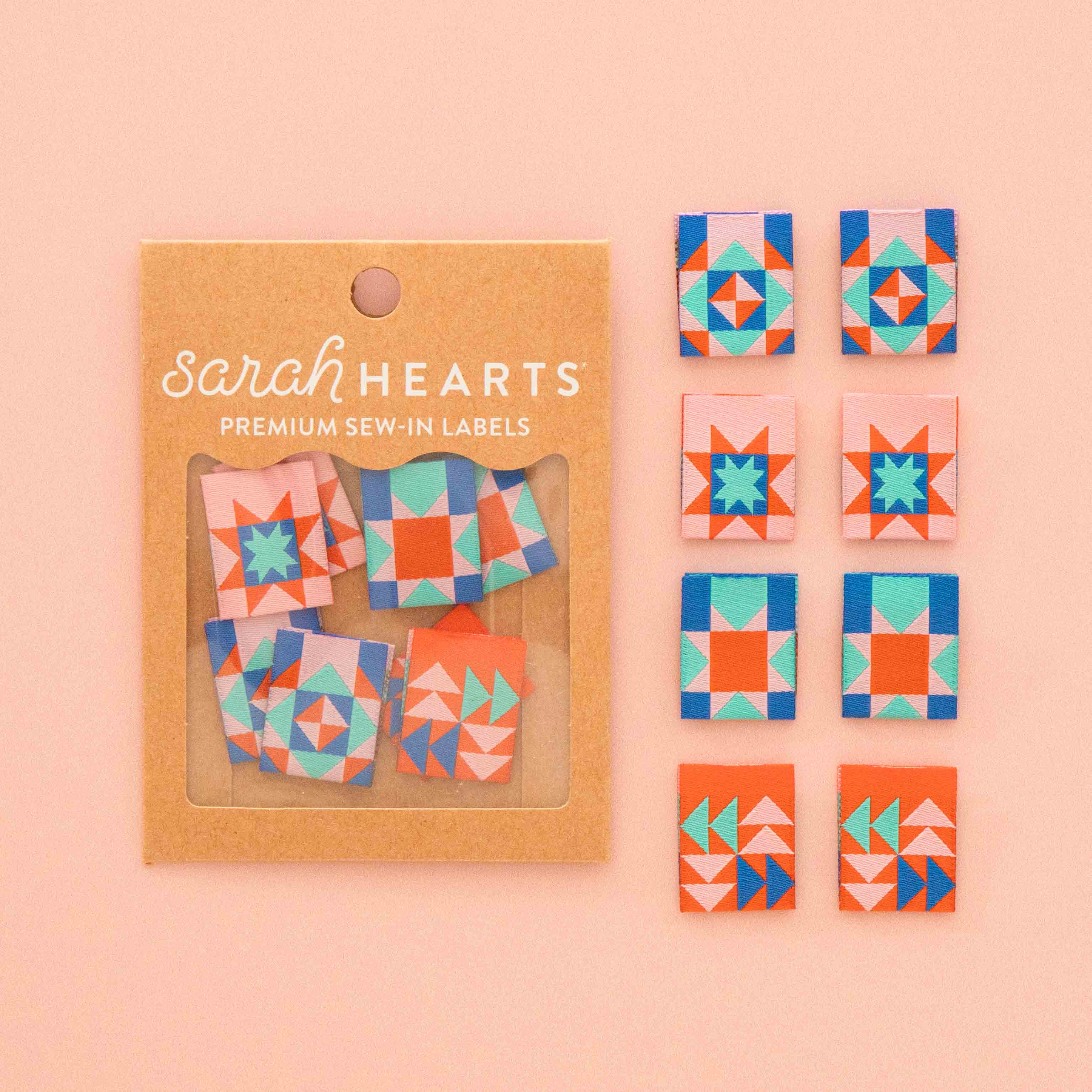 Summer Vibes Quilt Block Multipack Woven Sewing Labels