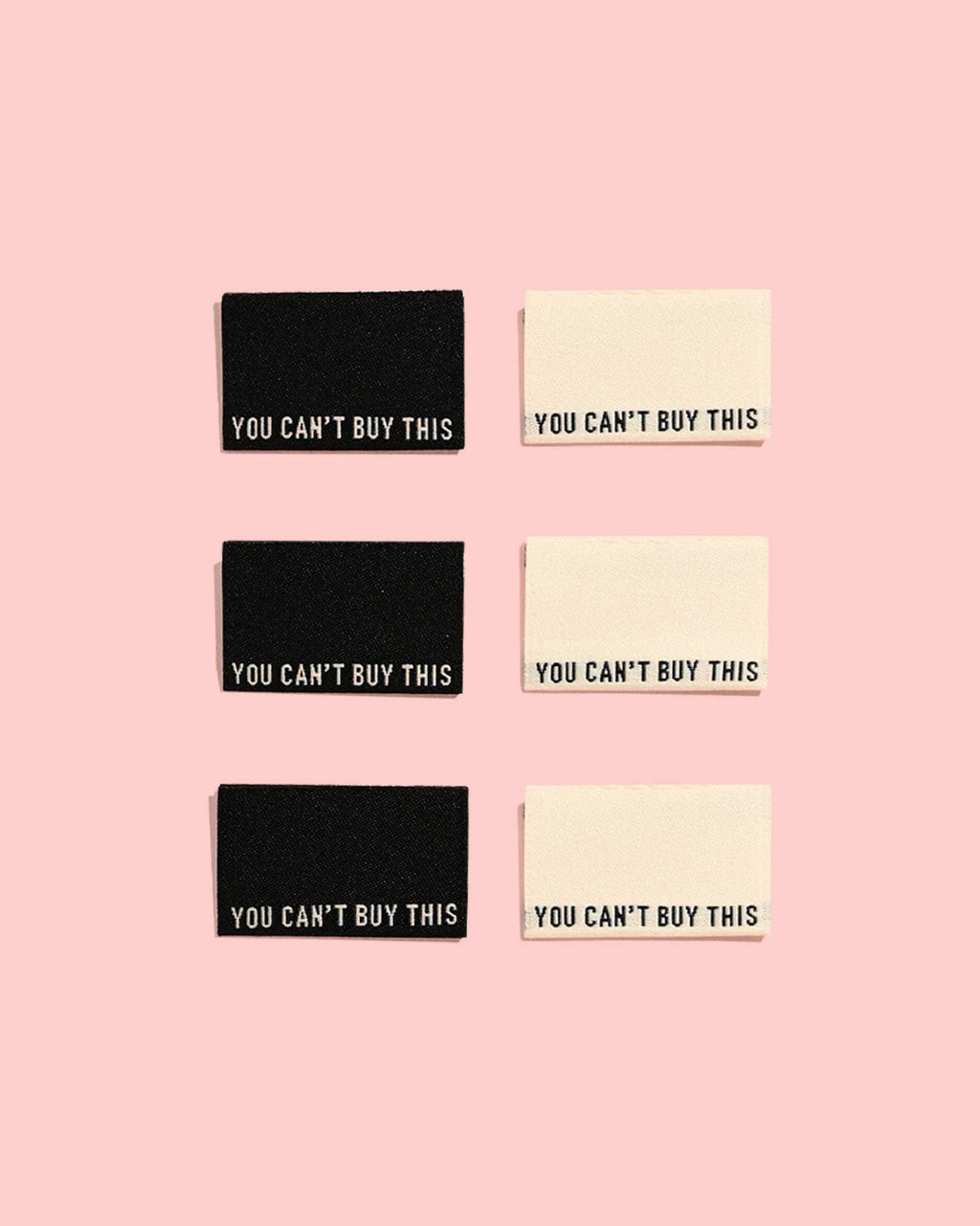 You Can't Buy This (Bk/Cream) Woven Labels