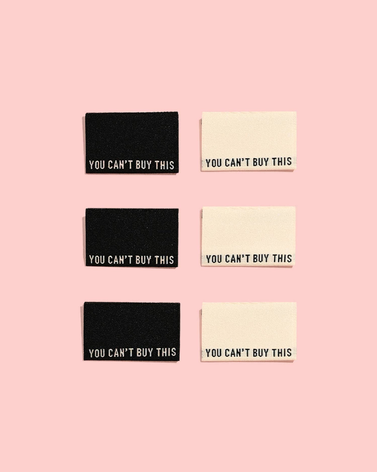 You Can't Buy This (Bk/Cream) Woven Labels