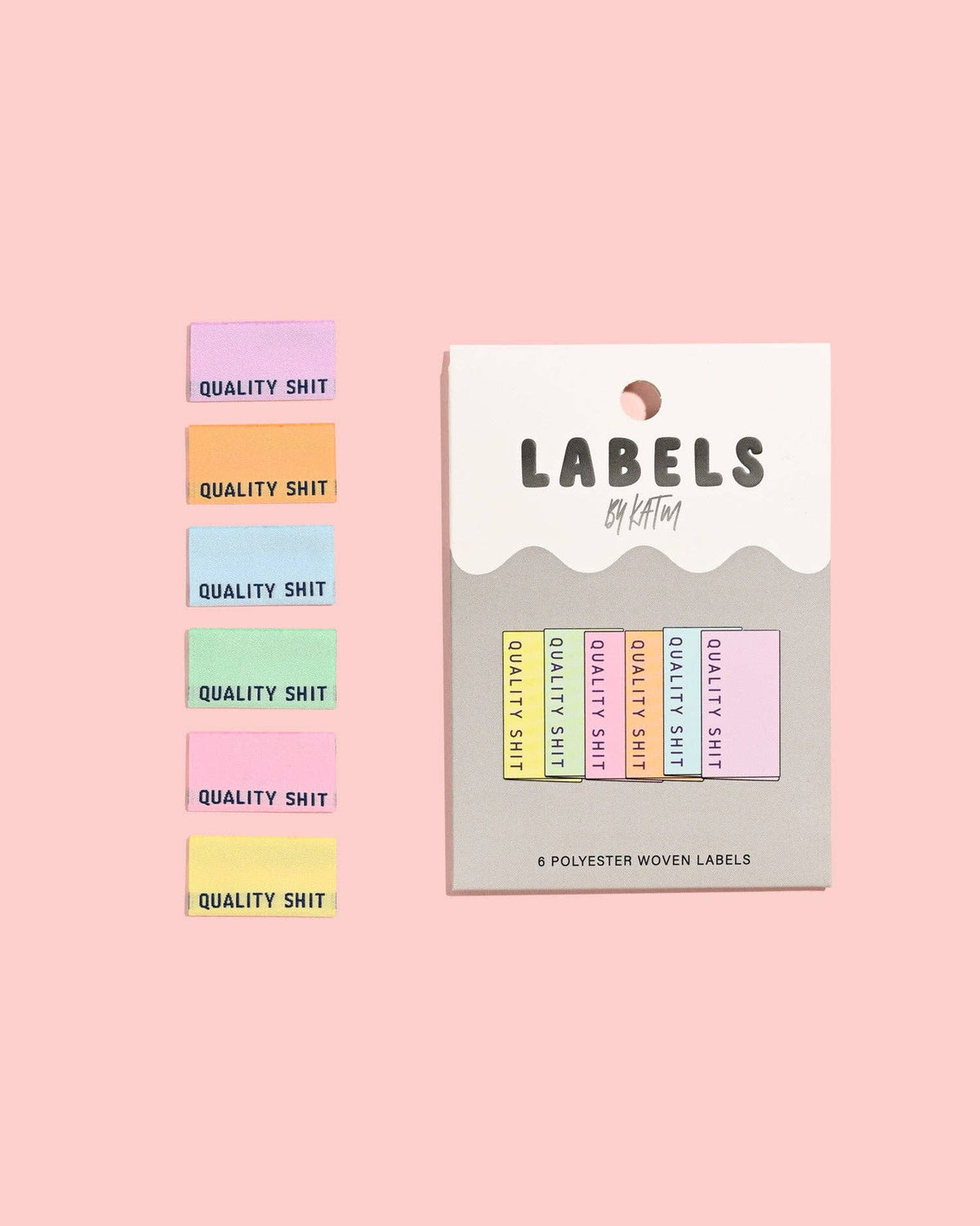 Quality Shit Woven Labels (Pastel)