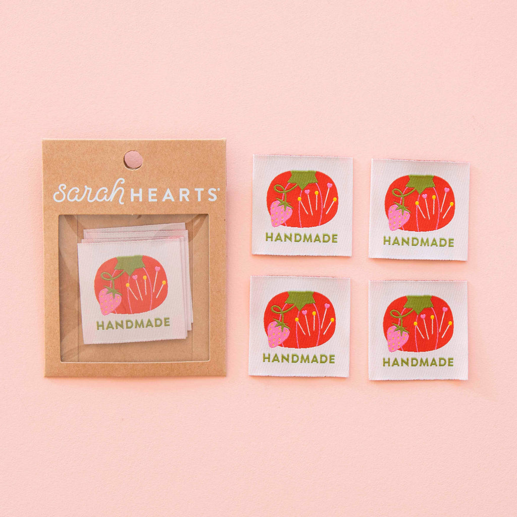 Tomato Pin Cushion Handmade Large Sewing Labels