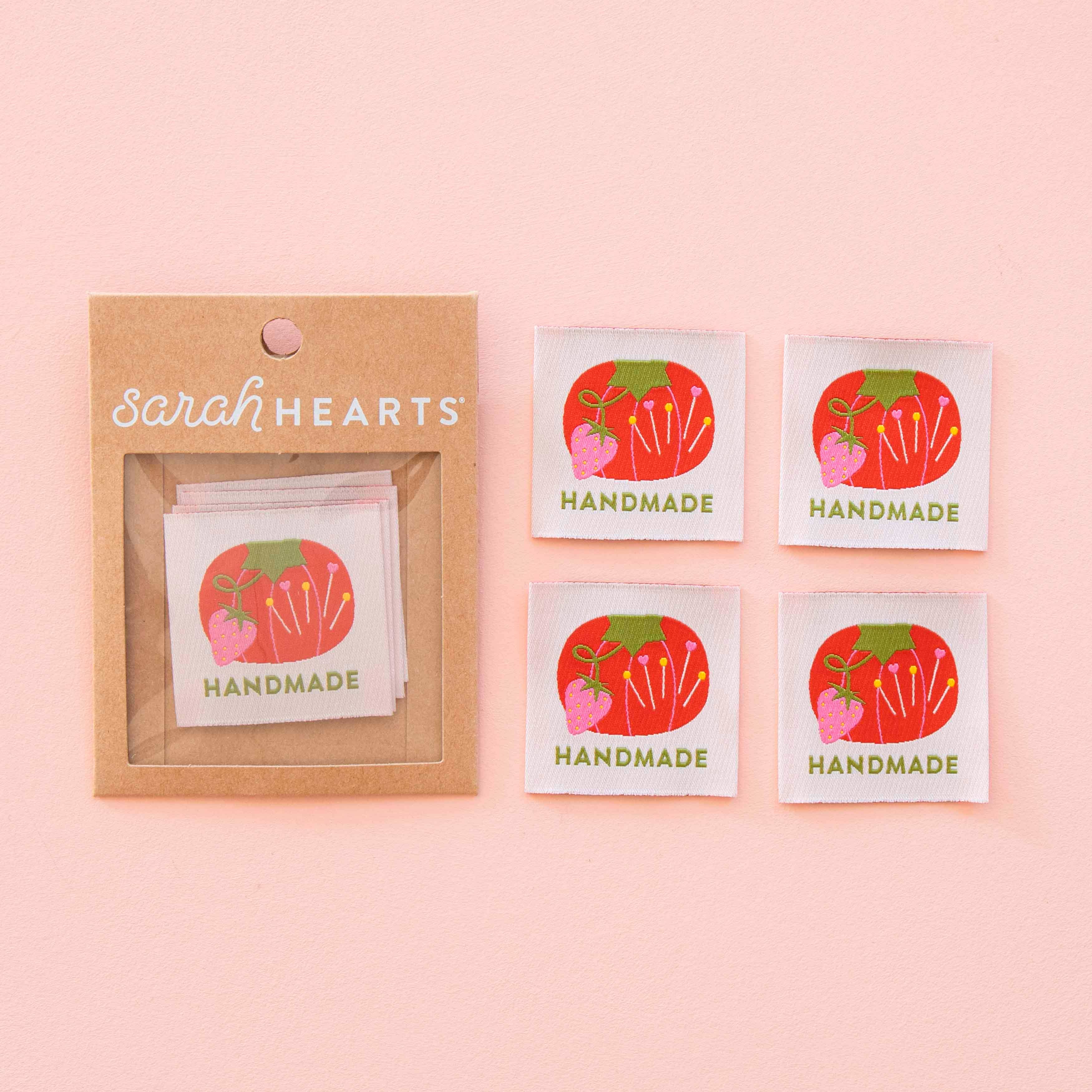 Tomato Pin Cushion Handmade Large Sewing Labels