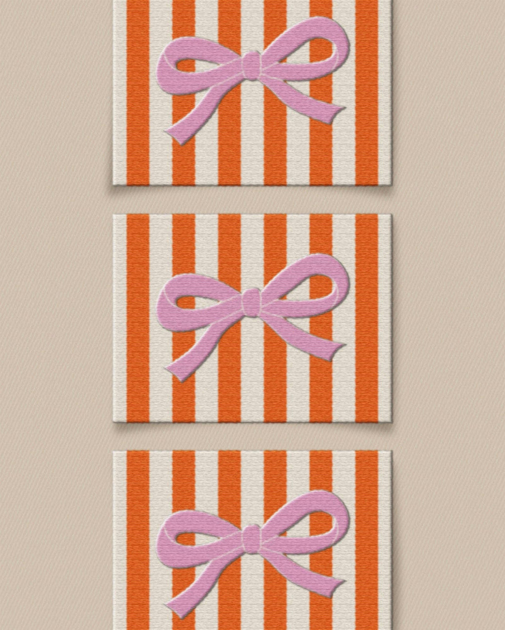 Pink Bow Labels