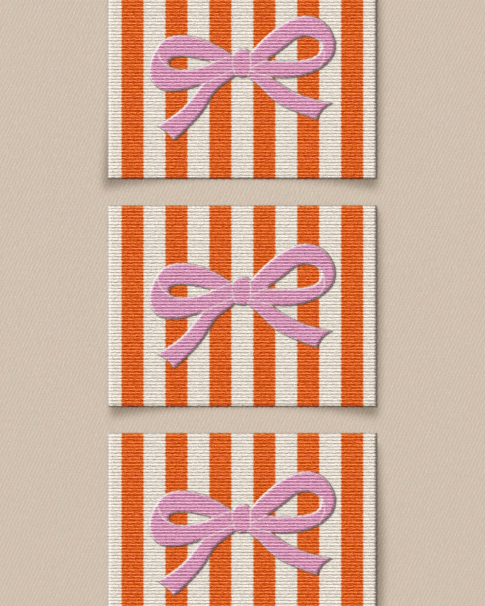 Pink Bow Labels