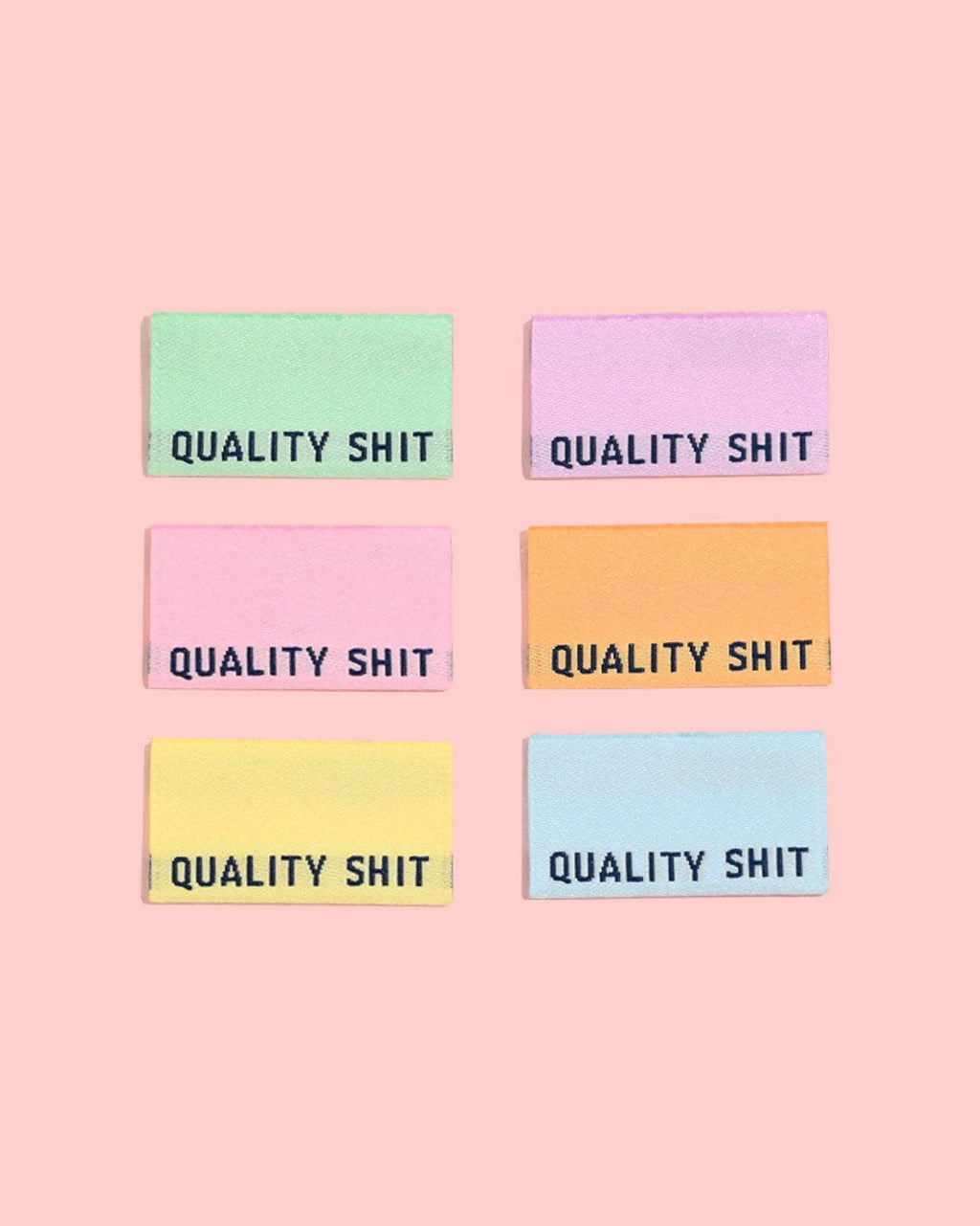 Quality Shit Woven Labels (Pastel)