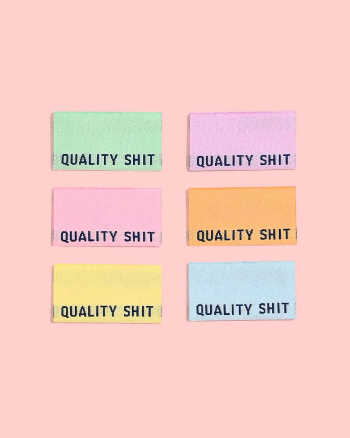 Quality Shit Woven Labels (Pastel)