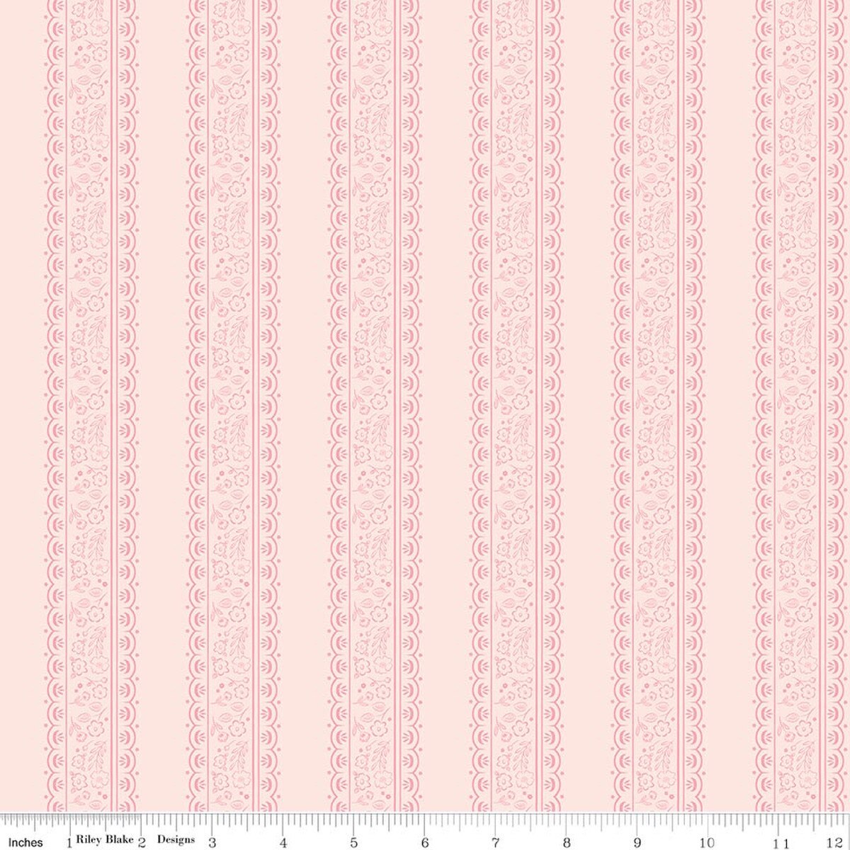Sweet Pink Floral Stripes Blush