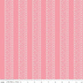 Sweet Pink Floral Stripes Pink