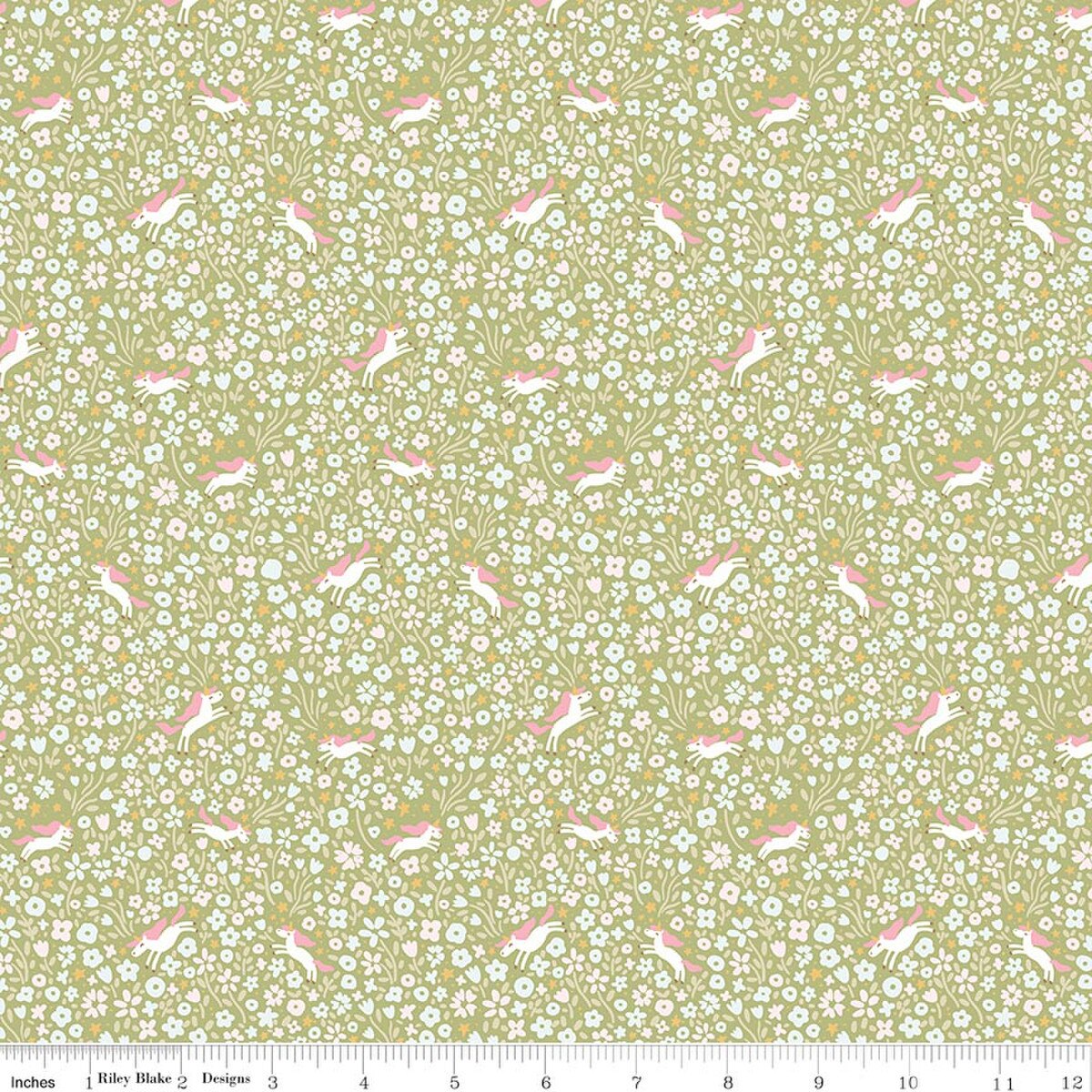 Little Posies Unicorns Green