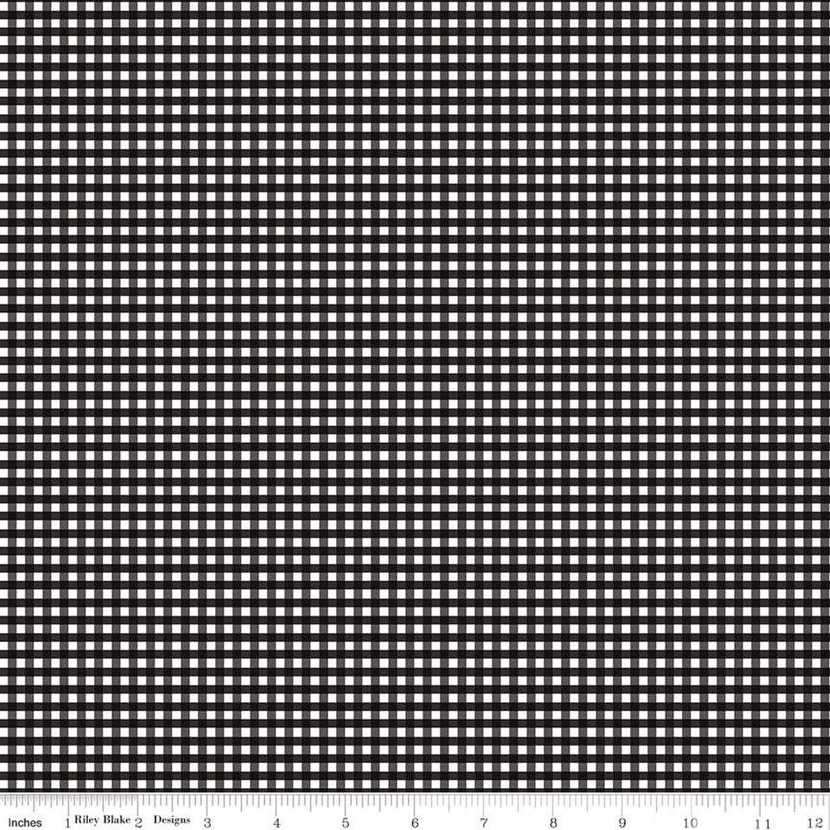 1/8" Gingham Black