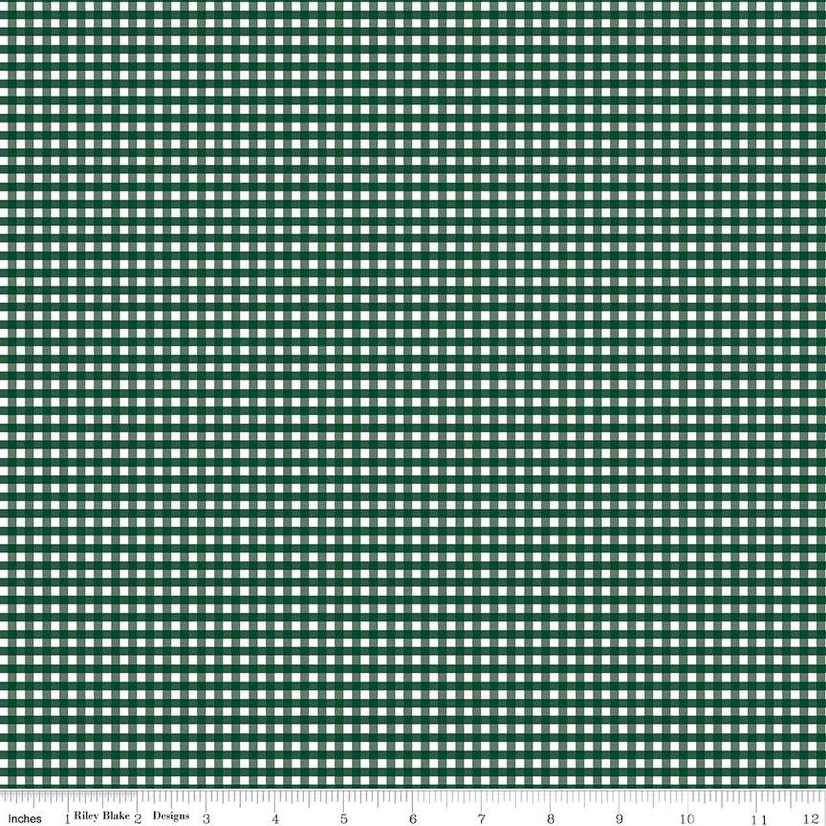 1/8" Gingham Christmas Green