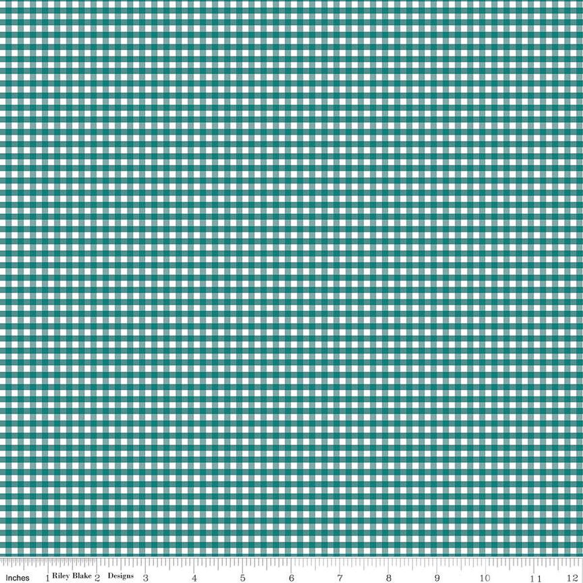 1/8" Gingham Teal
