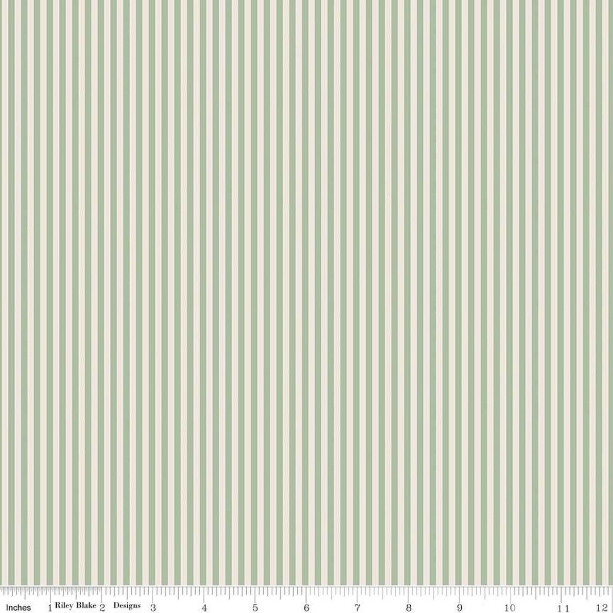 1/8" Stripe on Ivory Sage