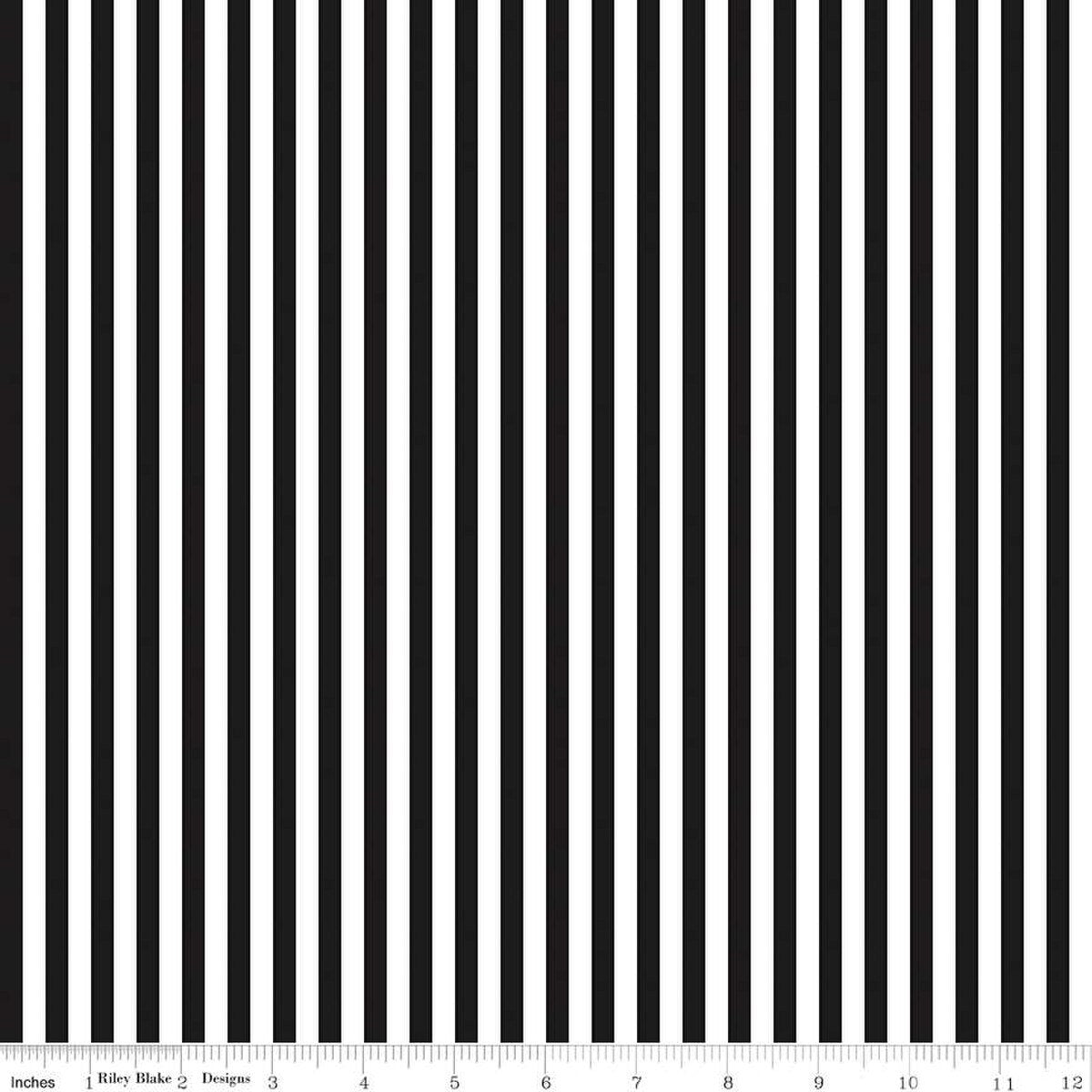 1/4" Stripe Black