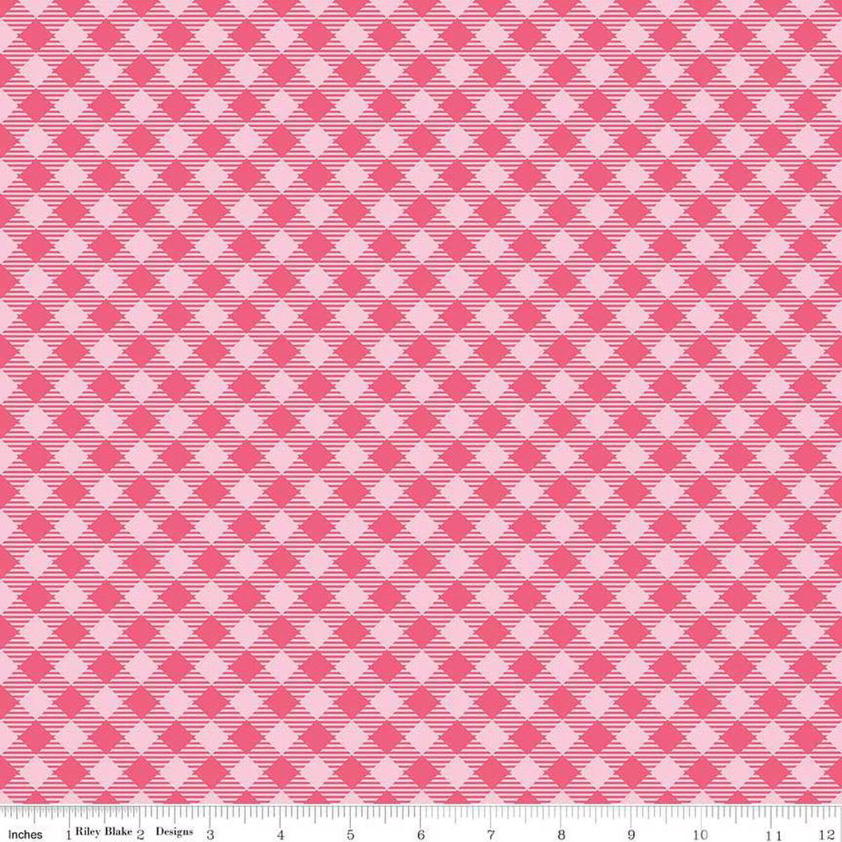 Basics Gingham Raspberry