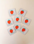 Minki Kim Scalloped Strawberry Woven Labels