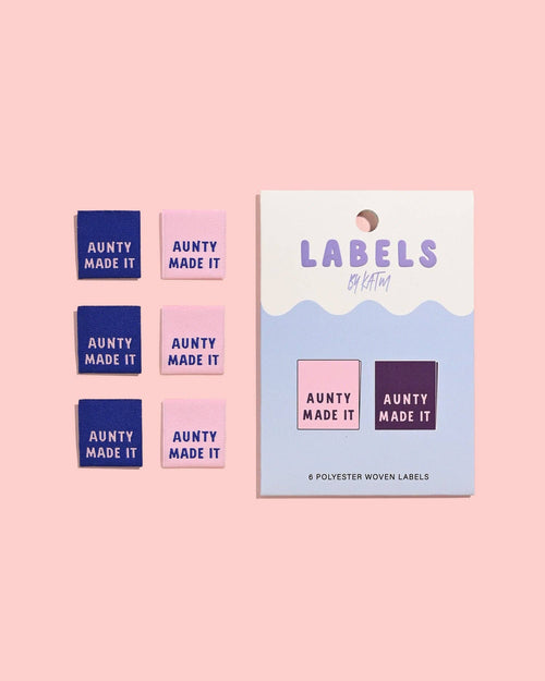 Aunty Made It Woven Labels | Case of 6 Units