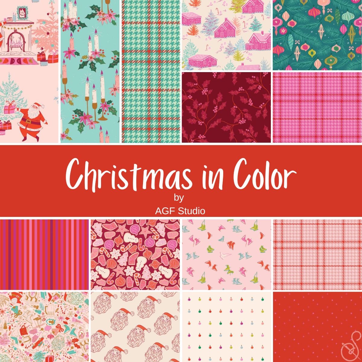Christmas in Color Fat Quarter Bundle - 15 Piece