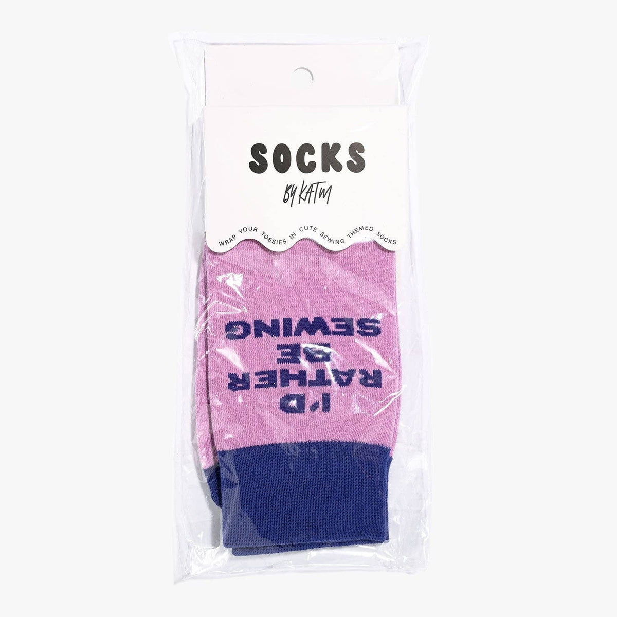 I'd Rather Be Sewing Socks (Purple/Blue) | 1 Pair