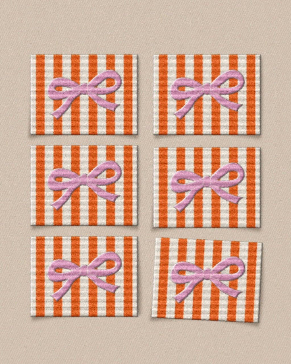 Pink Bow Labels