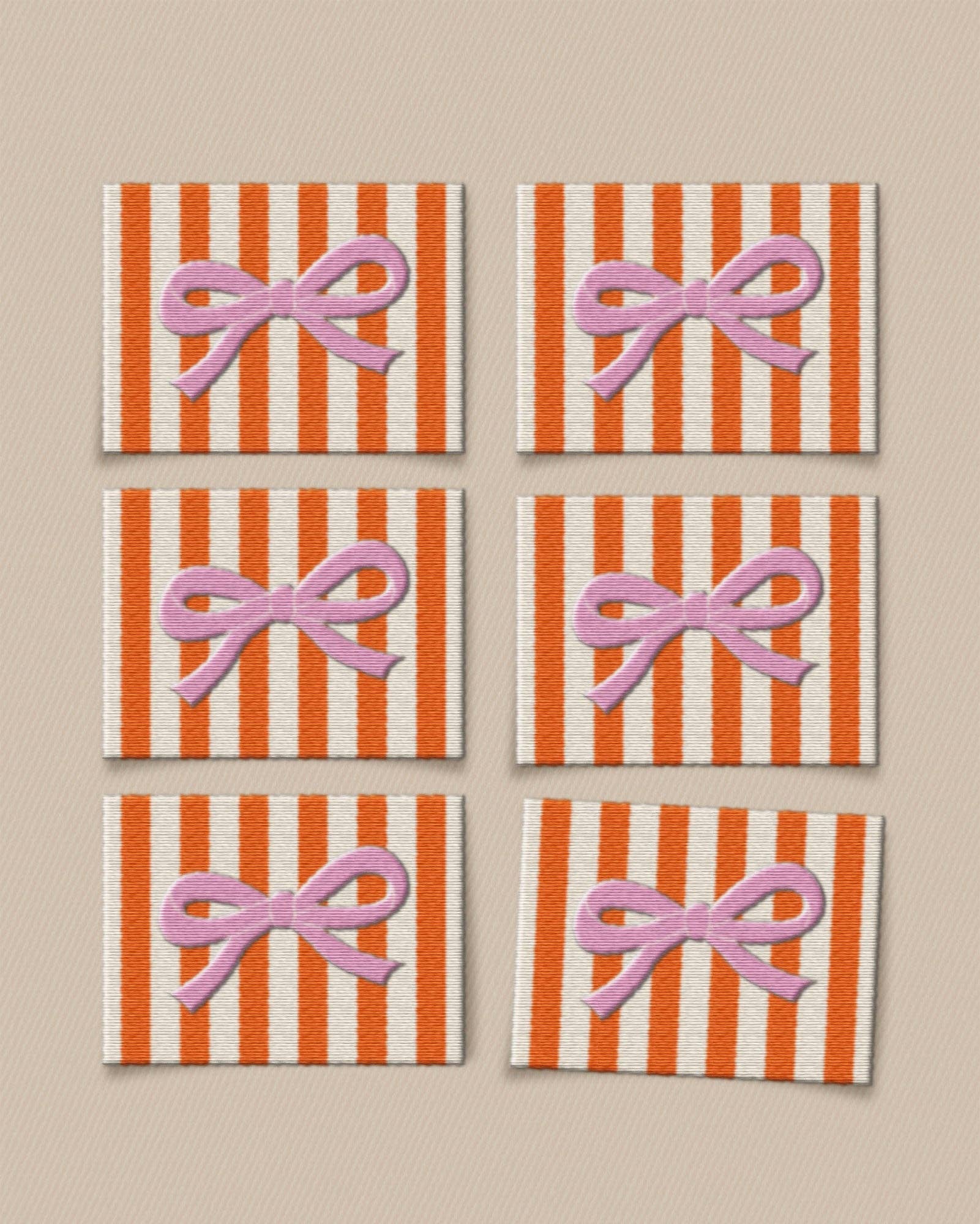 Pink Bow Labels